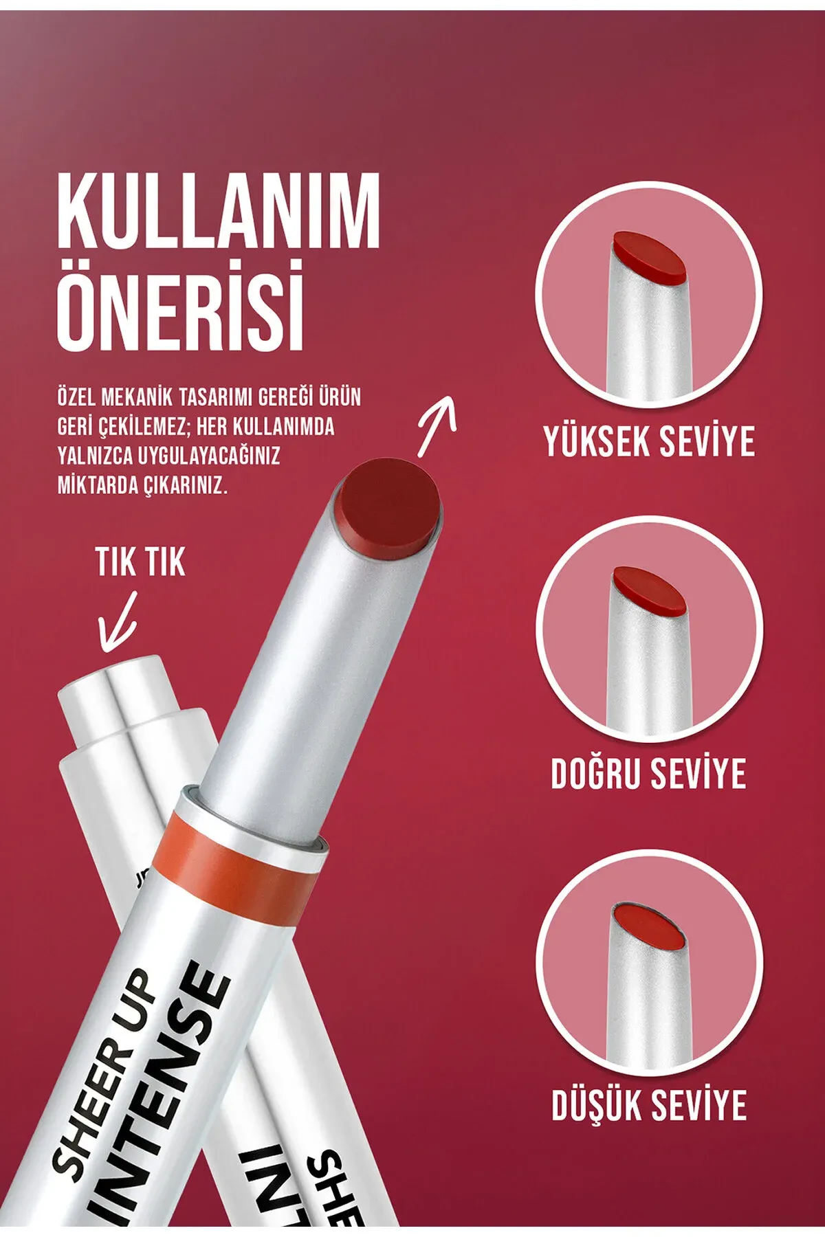 Krem gurluşly, ýalpyldawuk örtükli Sheer Up Intense gel dodak boýagy - 001 Vibe Cheek - 36843642 — surat 5/8