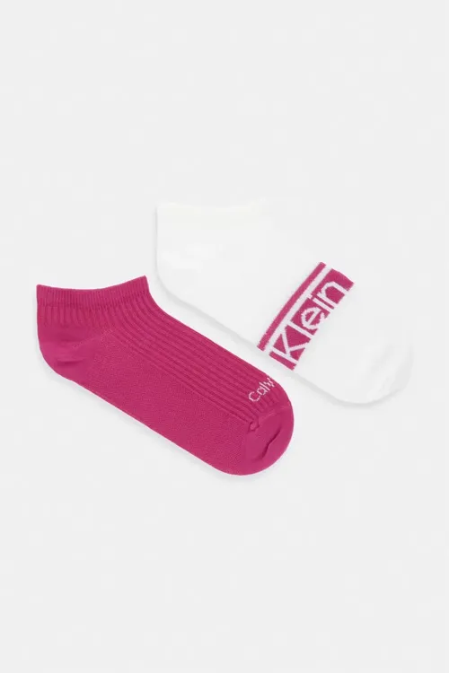 Zenan ýumşak pagtaly logo detalmy bar aşaky bilekli ikilik paket ak-pembe jorap - 36821922