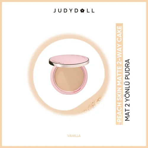 Judydoll Peach Skin Matte 2 Way Cake mat pudrasy Vanilla - 36787227
