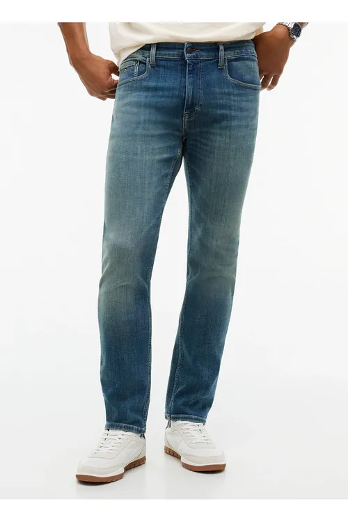 Goýy gök erkek Slim Fit jinsi balagy DM0DM234621BK SCANTON SLIM DJ1237 - 36880969