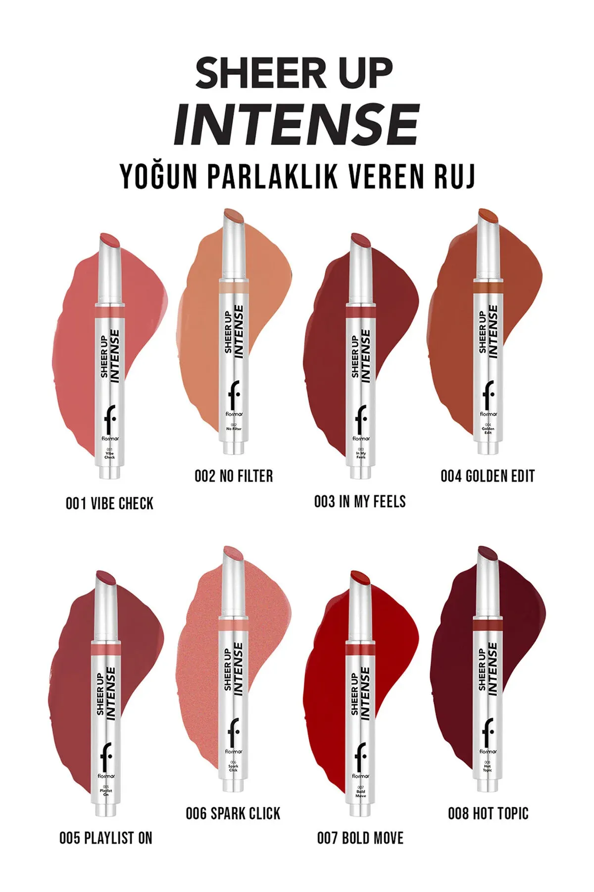 Krem gurluşly, ýalpyldawuk örtükli Sheer Up Intense gel dodak boýagy - 001 Vibe Cheek - 36843642 — surat 6/8