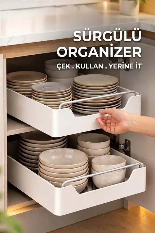 Vita uly relsli tekje köp maksatly şkaf içi aşhana, hammam we kiler tertipleýji süýşýän tekje - 36875364
