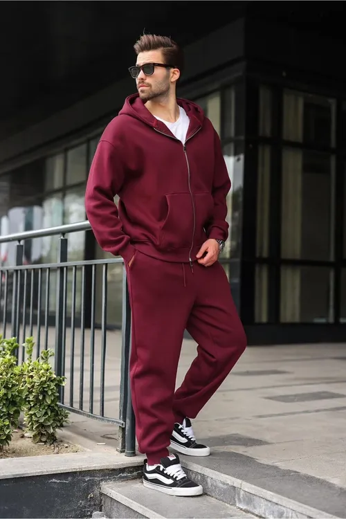 Goşa syдыrmaly hudili bordo sport kostýumy - 30993491