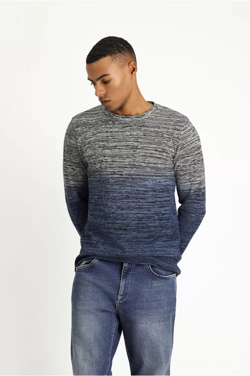Slim Fit nagyşly pagta trikotaž jemper - 26310091