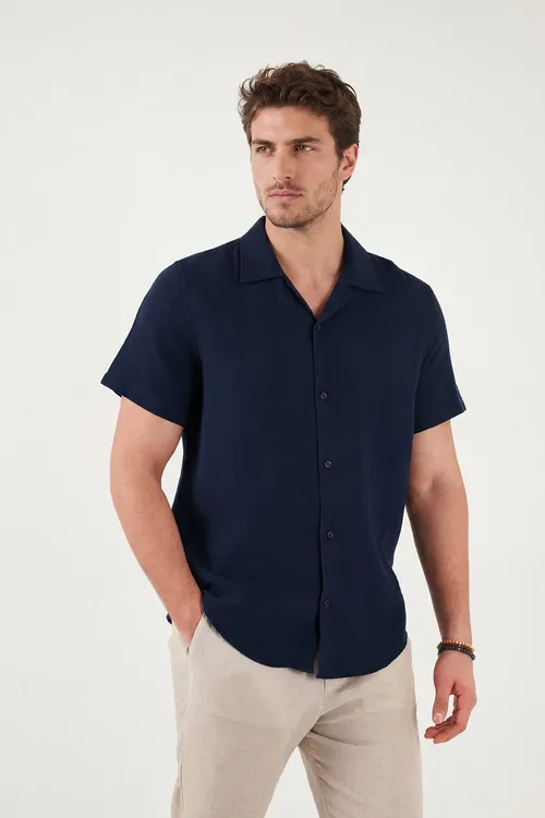 Pagta Regular Fit klassyk ýakaly gysga ýeňli erkek adam köýnekçesi KÖÝNEKÇE CF26S125404 - 34181909 — surat 4/6