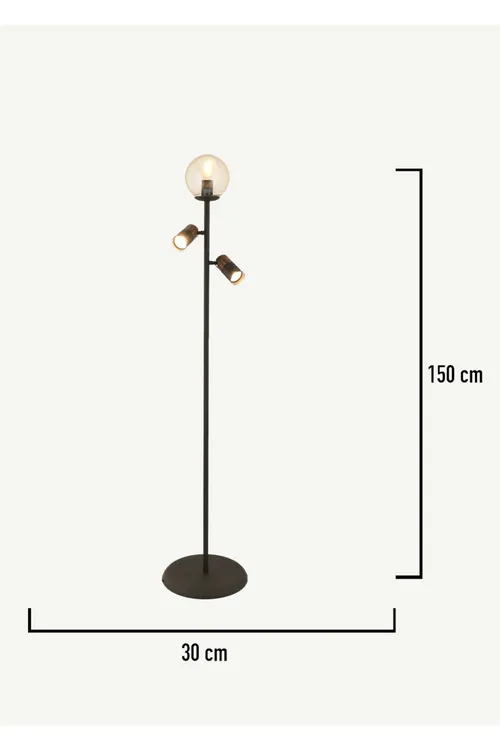 Bob 3-li spot başlykly torşer gara (30x150 sm) - 34181533 — surat 4/4
