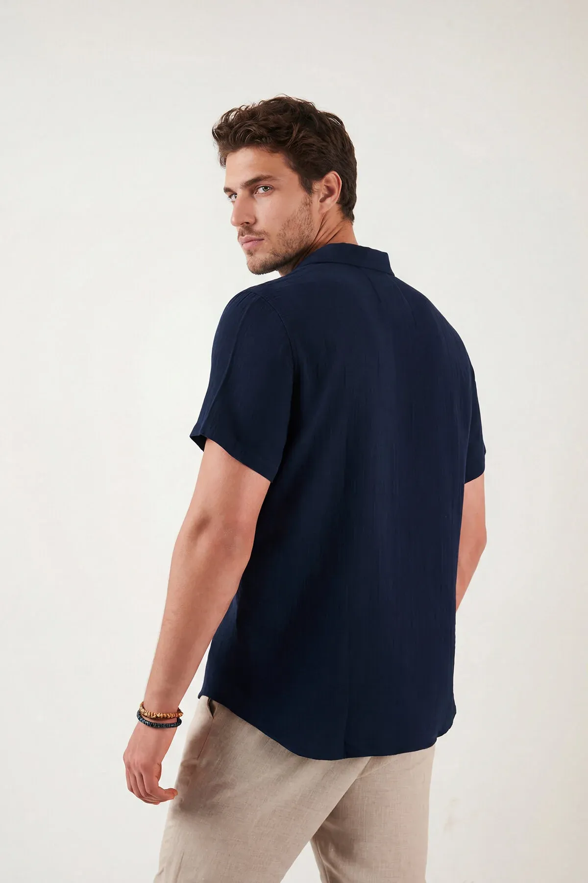 Pagta Regular Fit klassyk ýakaly gysga ýeňli erkek adam köýnekçesi KÖÝNEKÇE CF26S125404 - 34181909 — surat 5/6