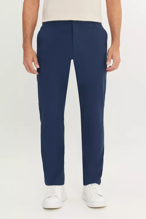Slim Fit goýy gök çeýe balak - 27487151
