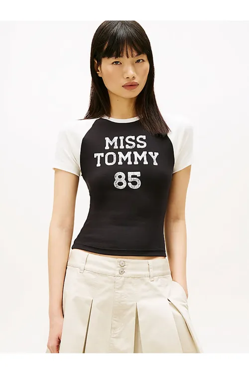 Gysga ýeňli dar zenan futbolkasy TJW Slim Miss Tommy SS T-shirt - 36169893