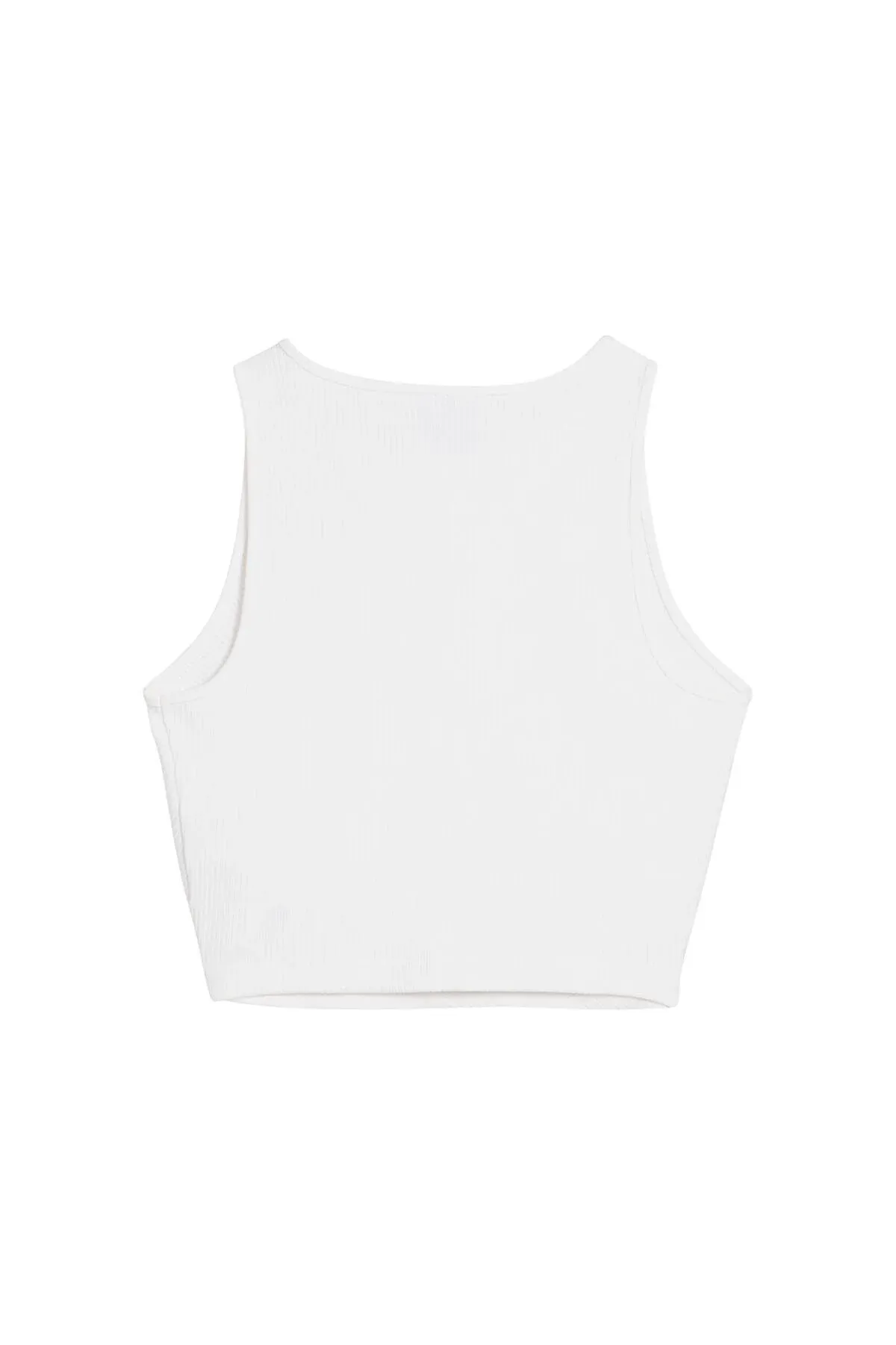 Aýal-gyzlar futbolkasy 629765-02 Wardrobe Ess Ribbed Crop Top Ak - 36185992 — surat 2/6
