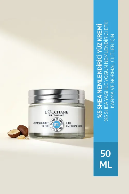 Garyşyk deri üçin çyglandyryjy krem Shea Light Comforting Cream, şi ýagy bilen, 50 ml - 36196799