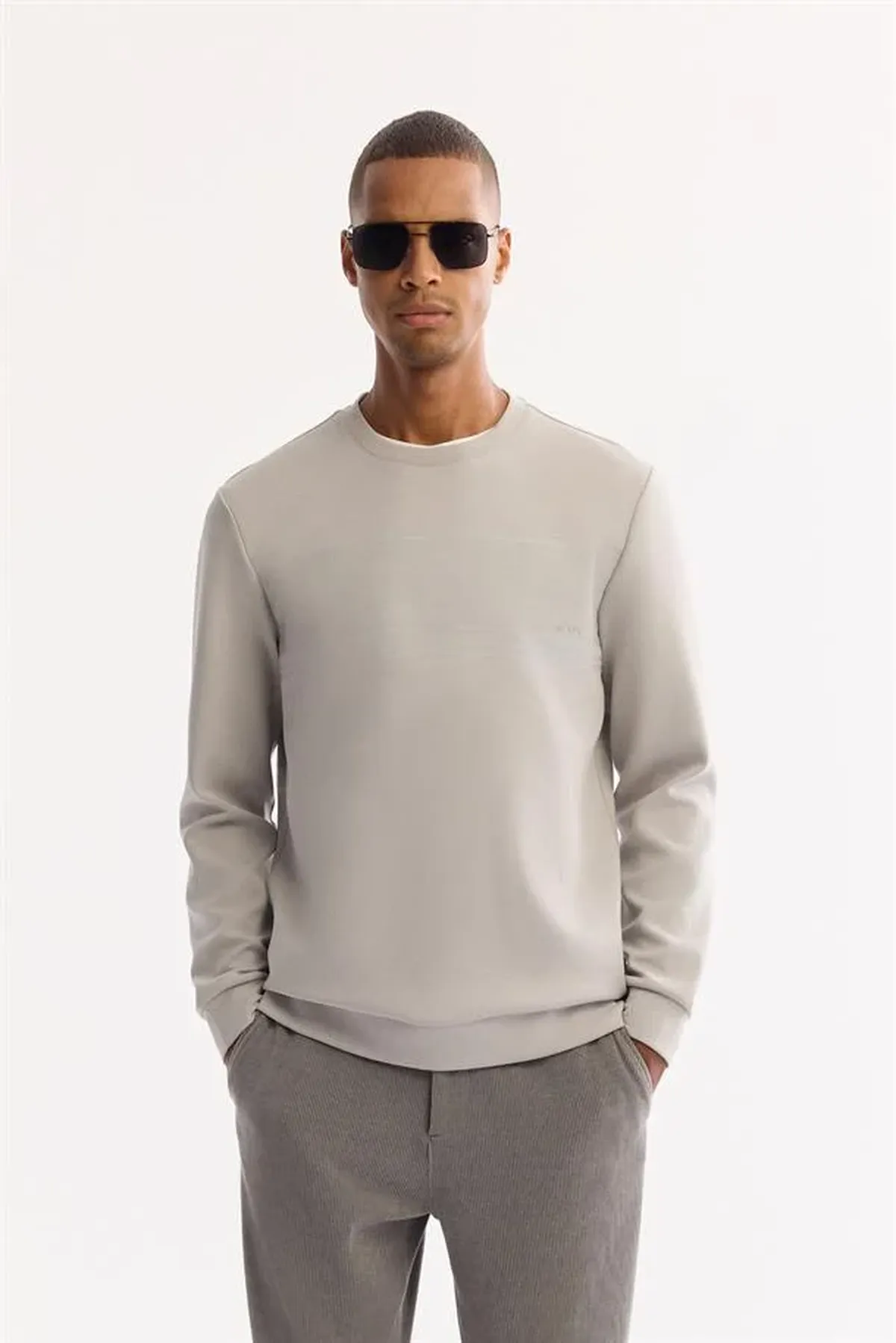 Çal Pagta Şekilli Interlok Sweatshirt - 29571753 — surat 1/6