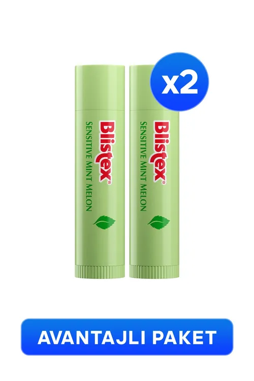 Tebigy narpyz we gawun ekstraktyly iýmitlendiriji we çyglandyryjy dodak kremi Sensitive Mint Melon, 2 sany - 36900717