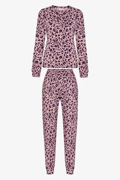 Benewşe uzyn ýeňli balakly Midnight Mood pijama toplumy - 36968731