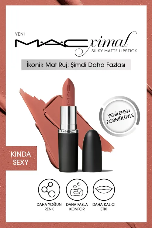 Ýalpyldamaýan çyglandyryjy baý reňk beriji pomada M·A·CIMAL Silky Matte Lipstick — Kinda Sexy - 36945763