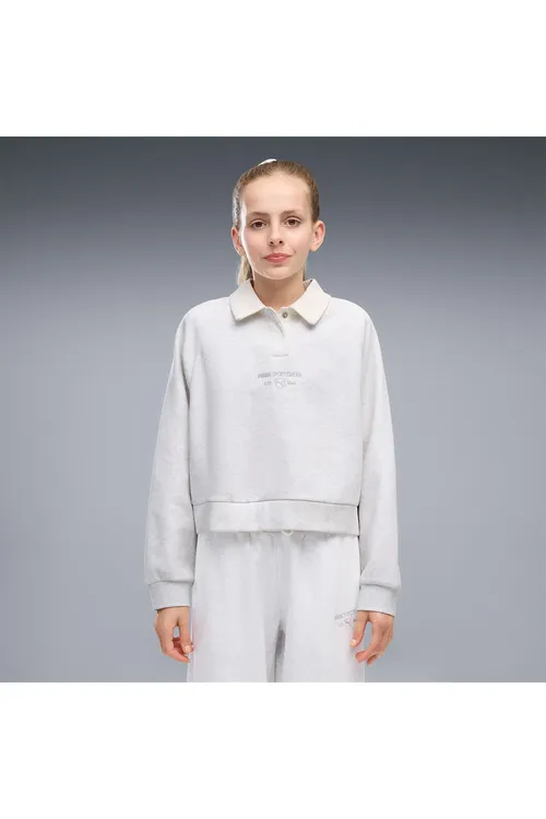 Gyzjagazlar üçin ekrýu reňkli polo ýakaly futbolka Class Relaxed Short L - 36974299