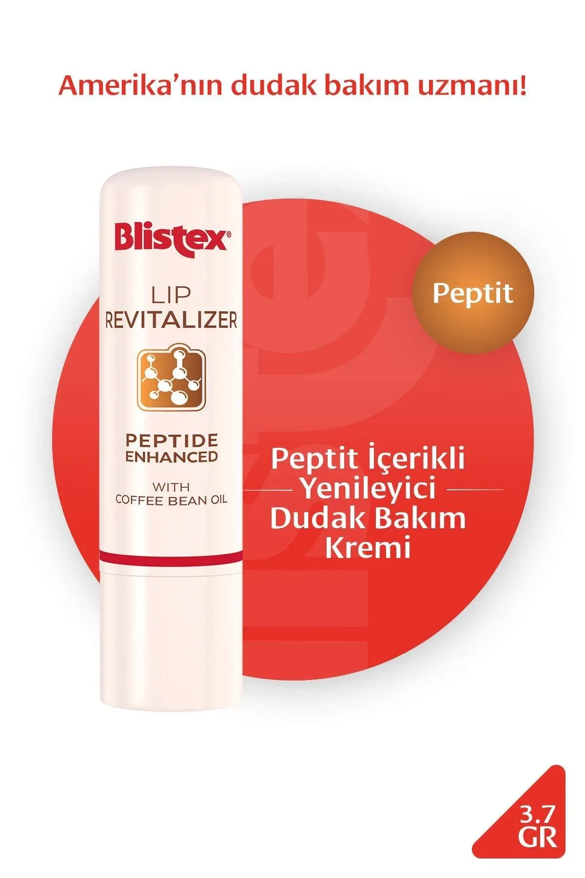 Lip Revitalizer — peptit saklaýan dikeldiji we çyglandyryjy dodak ideg kremi / Dodak balzamy, 3,7 g - 36866616 — surat 1/5