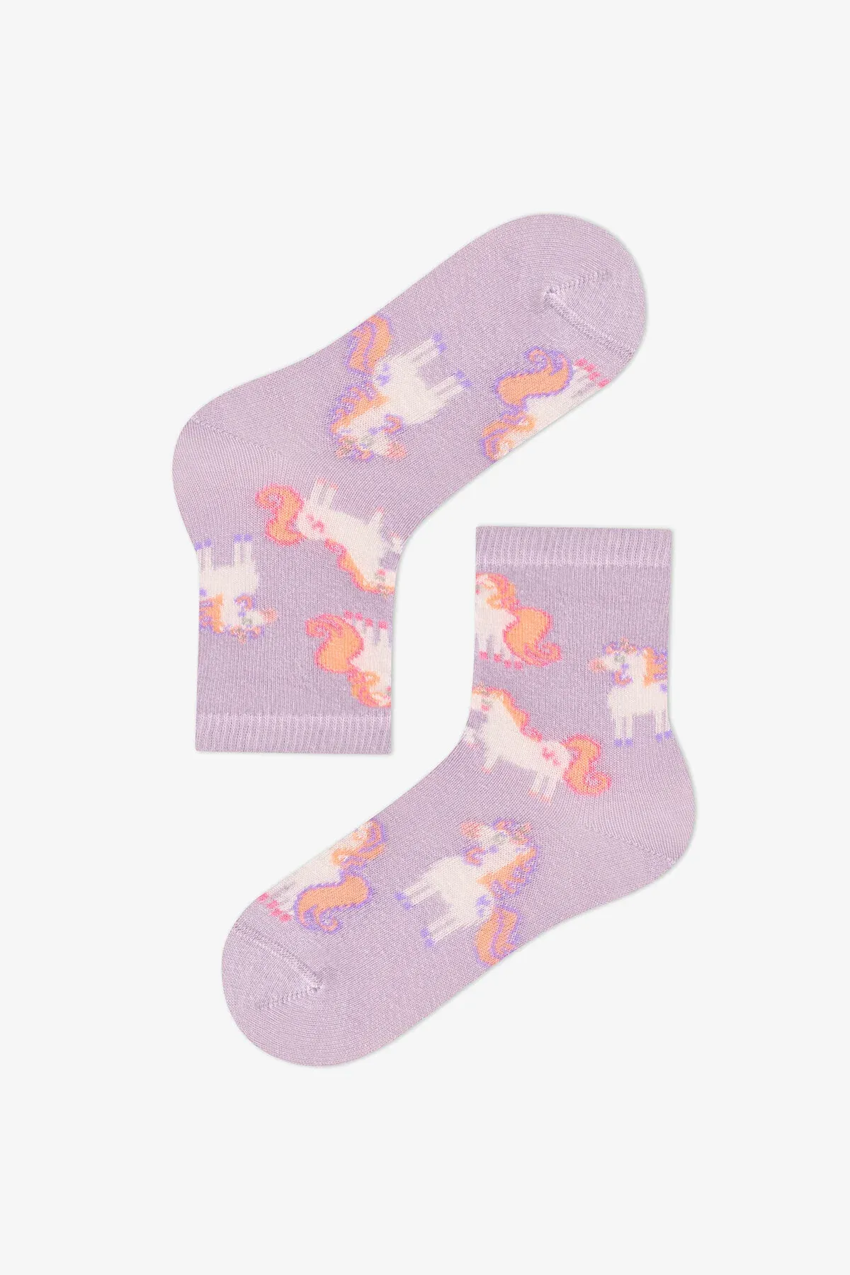 Gyzjagazlar üçin Unicorn Carousel pagta gysga joraplar, 4 jübüt - 36968840 — surat 5/5