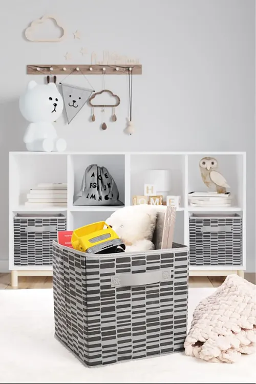 Şkafyň içine çamaşyr we oýunjak tertipleýji gapaksyz saklaýyş gutusy | 30x30x30 sm (Zebra) - 33939701