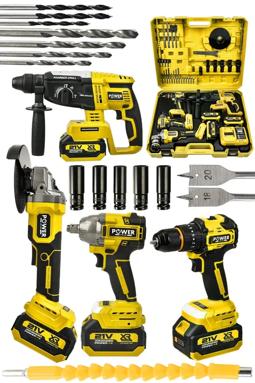 Pro 21 w akkumulýatorly 4-li toplum: drel, şlifowka, perforator Hilti we gaýka gowşadyjy - 33881291
