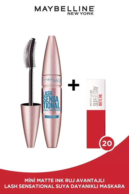 Lash Sensational ýelpaza täsirli suw geçirmeýän gara maskara & mini Lash Sensational maskara 4.5 ML - 19365347