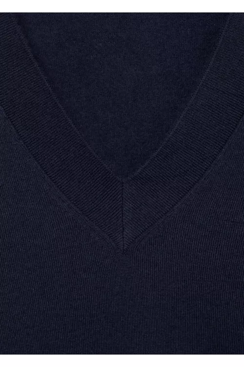 V-ýakaly trikotaž jemperi - 26958867 — surat 7/7