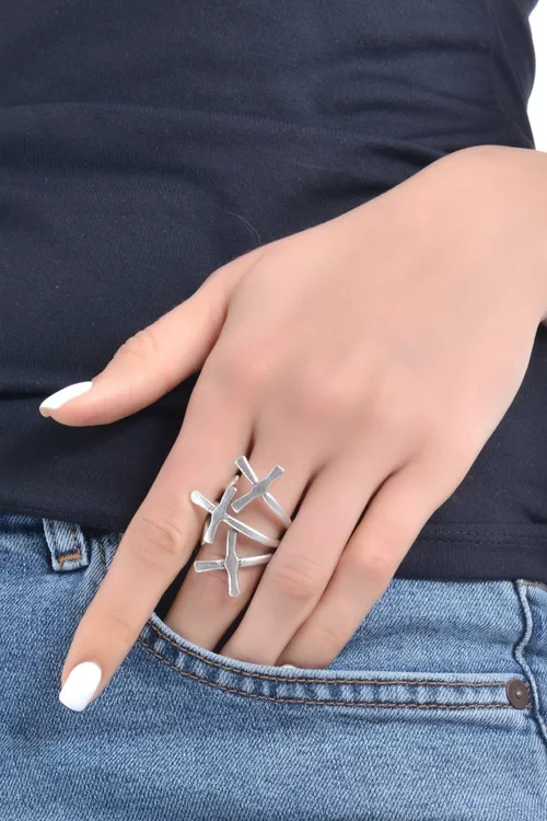 Boho stilindäki antik kümüş ýüzük - 13467720
