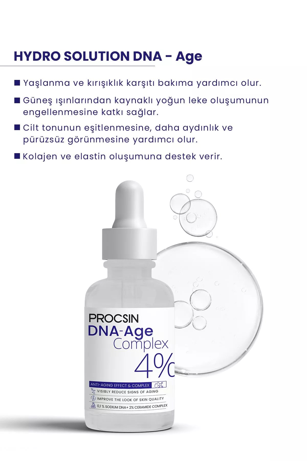 Ýygyrtlara we tegmillerä garşy Hydro Solution Dna Age syworotkasy, 30 ml - 21782841 — surat 4/4