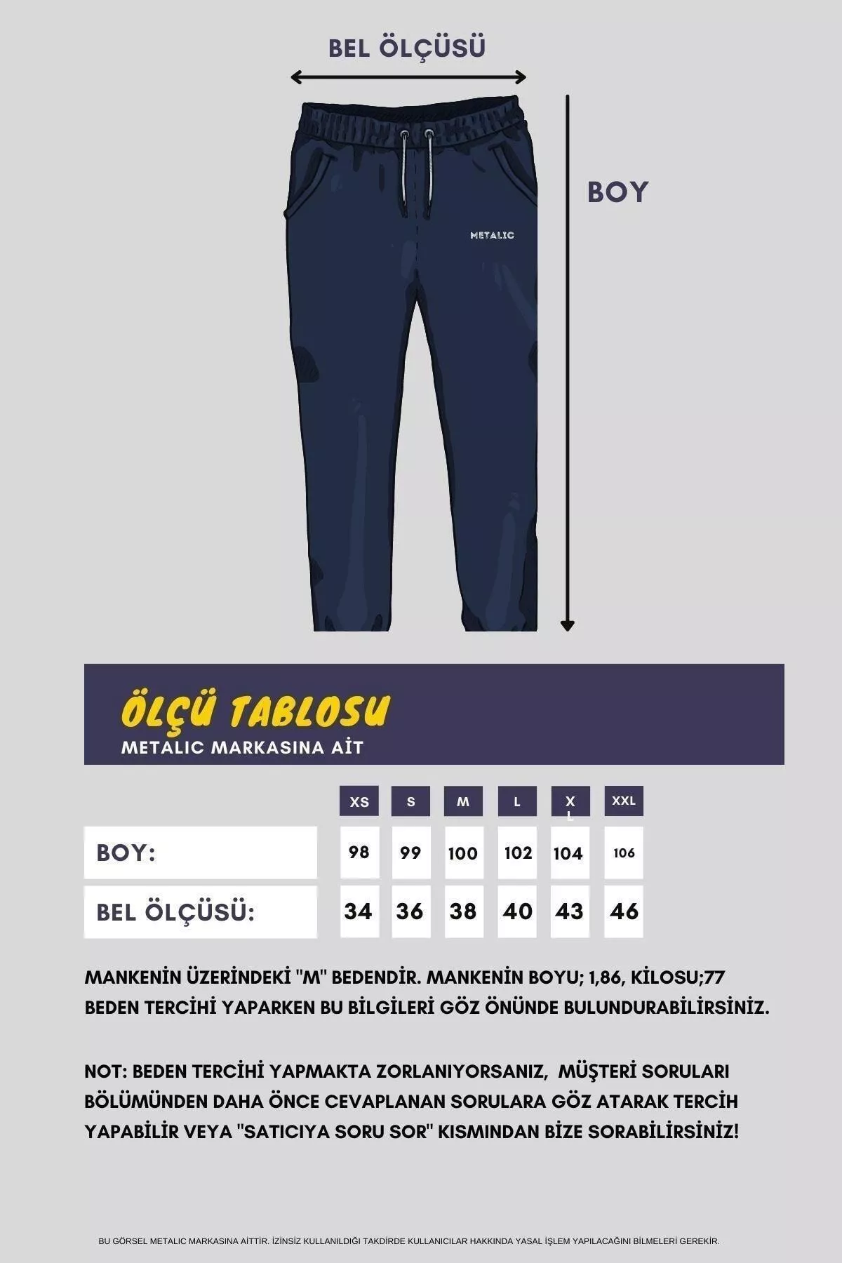 Erkek Gara-gök Içi Polarlı Slim Fit Topuk Rezinli Jogger Sportiwka Aşagy - 23185173 — surat 4/4