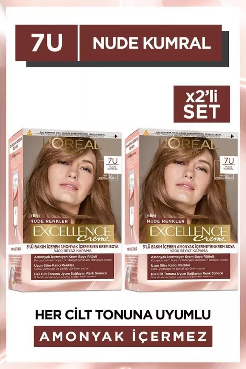 Excellence Creme Nude 7U nýud sarymtyl boýaglar toplumy 2 sany - 11939979