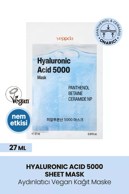 Yeppda Hyaluronic Acid güýçli çyglandyryjy mataly maskasy 27 ml - 22218304