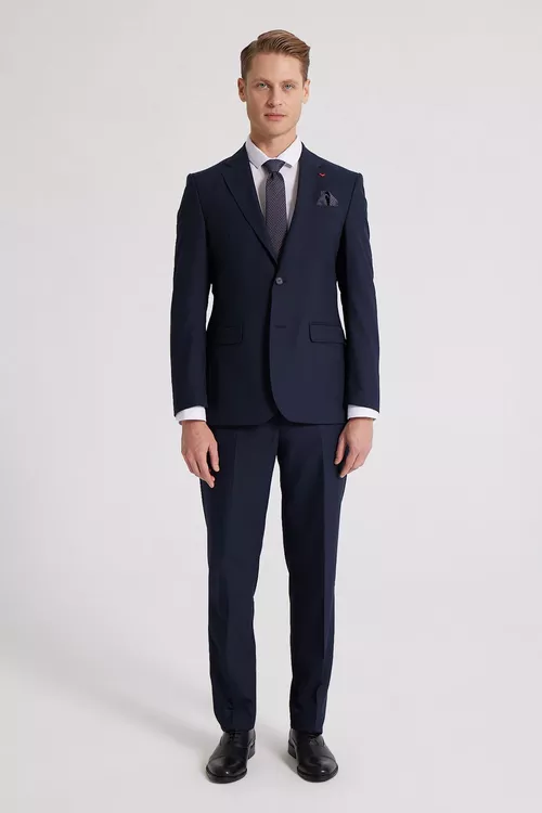 Goýy gök Slim Fit erkek kostýumy - 5537888 — surat 2/5