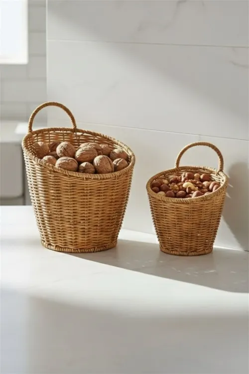 Favorite 9153 2-li rattan asylýan gül gaby, sebet bezeg sebedi we düzüjisi - 34183198