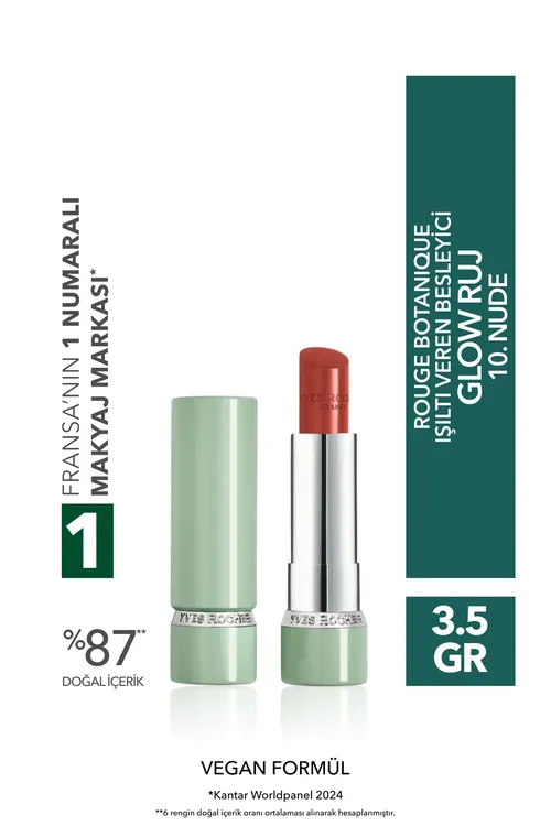 Rouge Botanique Lowurdy beriji iýmitlendiriji Glow pomada — 10 Nude — Vegan — 3.5 g - 34267171
