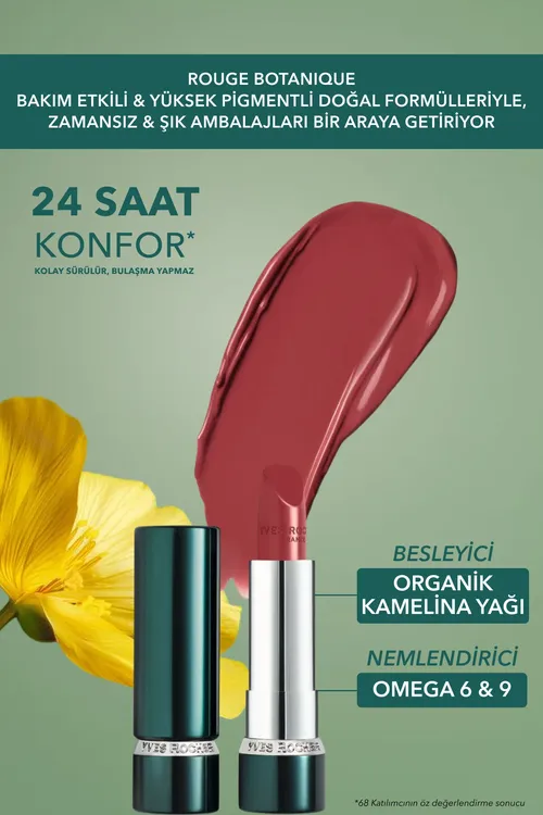 Rouge Botanique Ultra reňkli nemlendiriji saten pomada — 140 Nude azaliýa güli — Vegan — 3.5 g - 34267175 — surat 2/8