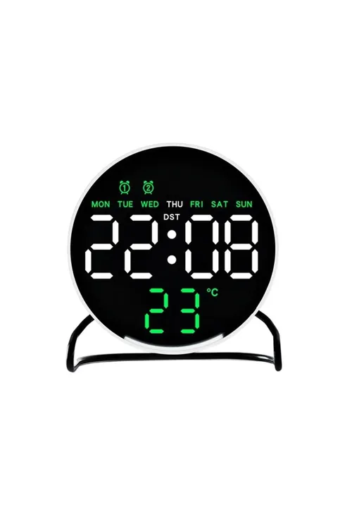 LED sanly stoluň sagady alarm gyzgynlyk kalendar görkezijili USB gije ýagtylykly stol sagady jübüt ala - 36328238