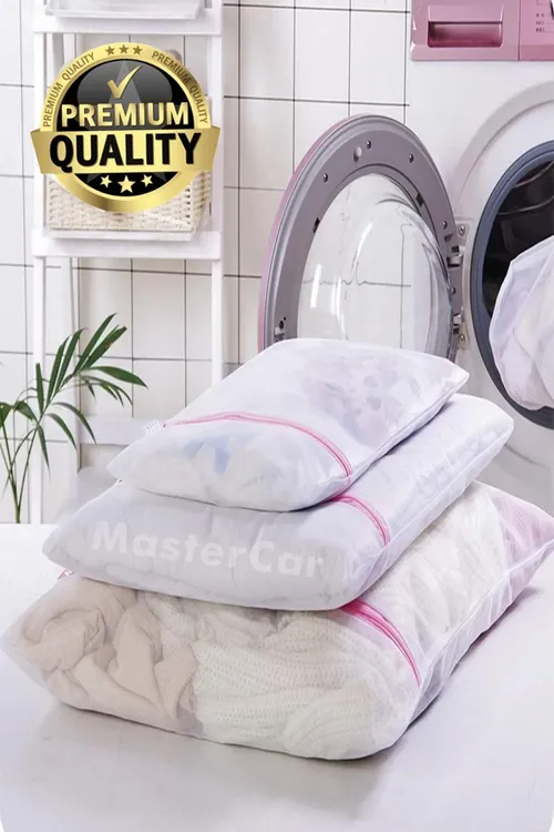 3 sany premium eşik, aýakgap we perde ýuwmak üçin zamokly tor - 36417914