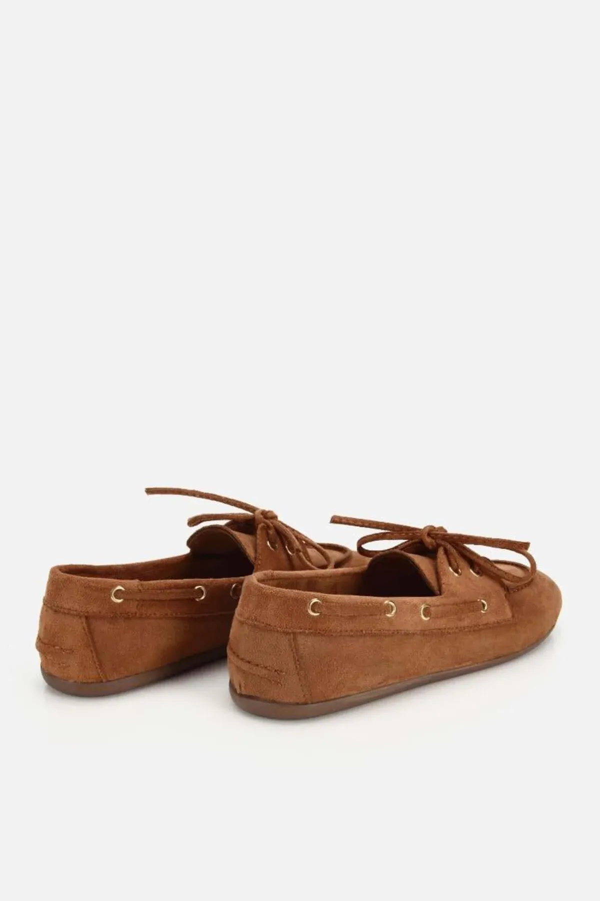 Zenanlar üçin goňur reňkli замшевые bagjyk jikme-jiklikli loafer - 36318473 — surat 4/6