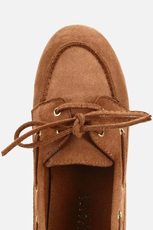 Zenanlar üçin goňur reňkli замшевые bagjyk jikme-jiklikli loafer - 36318473 — surat 5/6