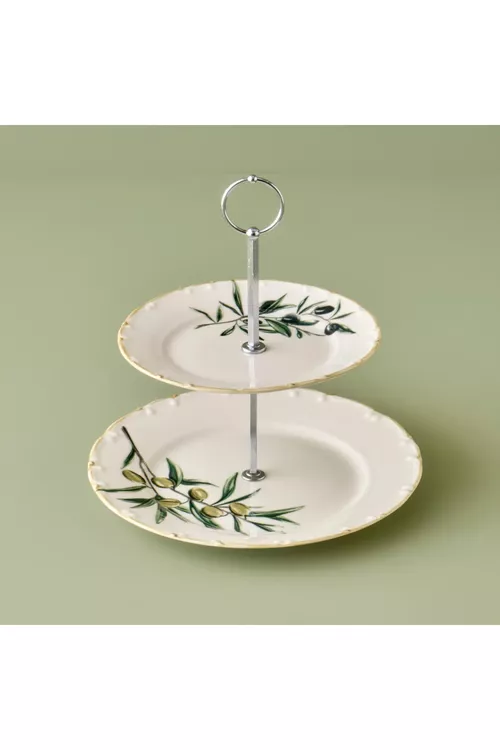 Olive farfor 2 gatly süýjülik gaby, ýaşyl - 28759398