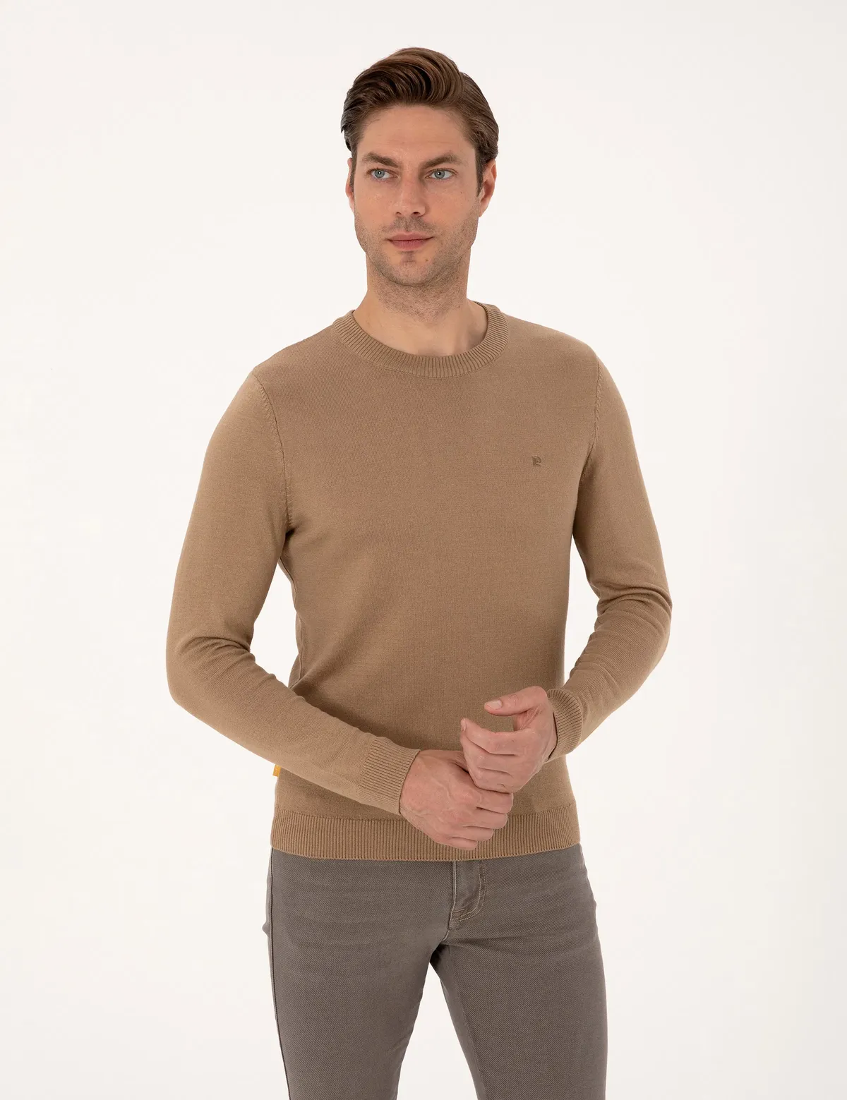 Kämil reňkli Slim Fit sada trikotaž djemper - 28854677 — surat 3/7