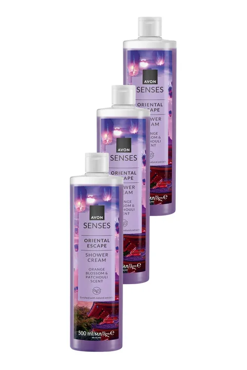 Senses Mämişi güli we Paçuli duş geli toplumy 500 ml, 3 sany - 29575736