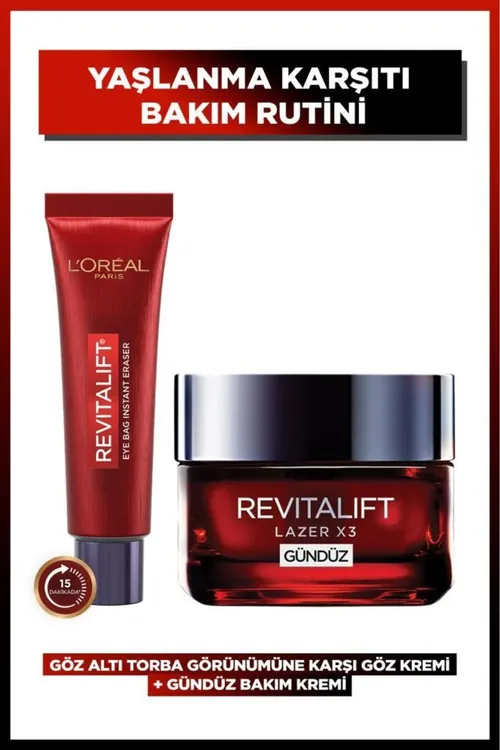 Toplum: Revitalift Lazer göz töweregi üçin krem we gündizki krem - 29575635