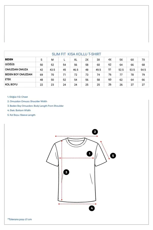 Tegelek ýaka Slim Fit süprem pagta basic futbolkasy - 37001422