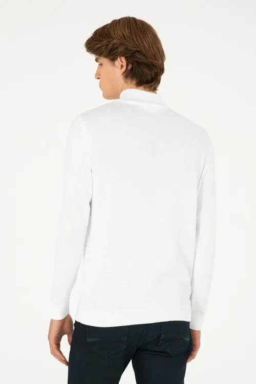 Erkek Slim Fit Ýarym Wodolaska Ak Basic Jempir 50288887- Vr013 - 37039504 — surat 5/7