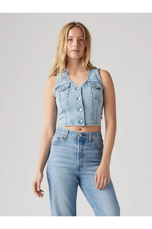 Bella denim korseti - 33983619