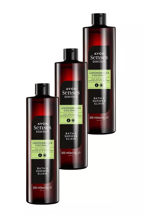 Avon Senses Lemongras we Kokos duş jelesi toplumy 500 ml, 3 sany - 24281946