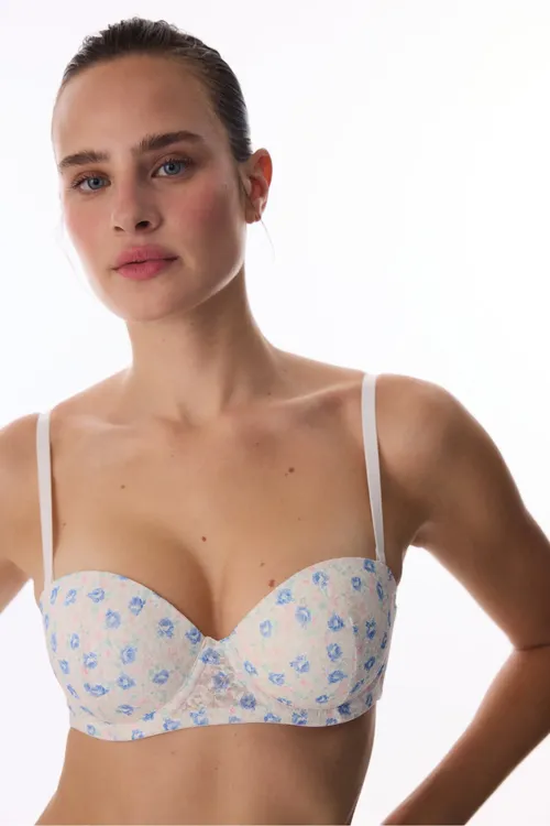Goýy ak Pop Up goldawly Floral Lace torkowat býustgalter - 34186226