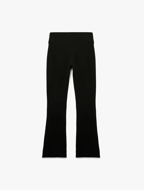 Beýik belli Slim Fit aşagy giňeýän sport legginsleri - 28835288