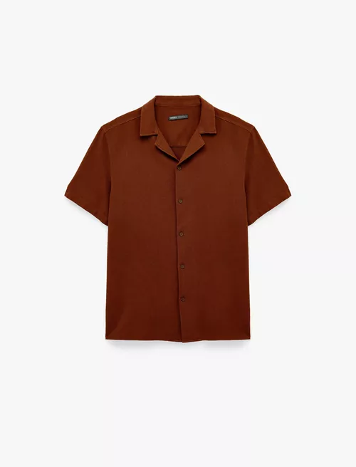 Regular Fit gysga ýeňli zygyr köýnek - 28865818